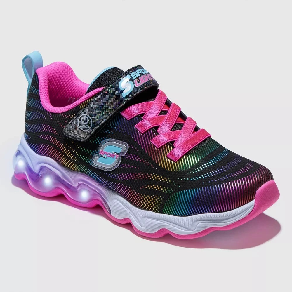 Little Girl Sneakers S Sport by Skechers Jazmin 2.0 Light-Up Size 13 Black NWT